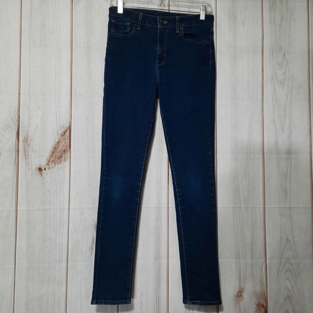 Levis 711 Skinny Jeans Womens 29x30 Dark‎ Wash Indigo Denim Mid Rise